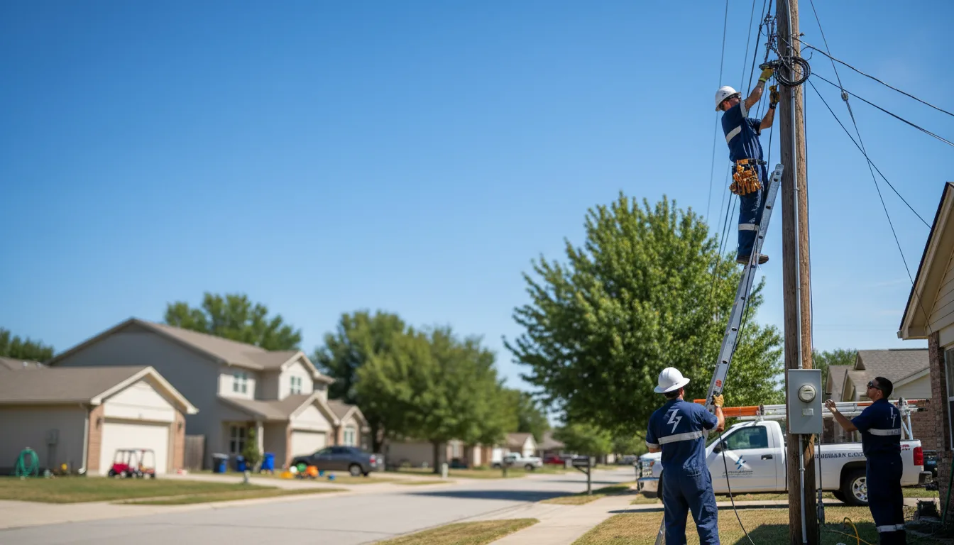 Residential electrician providing installation services in Lone Grove, OK